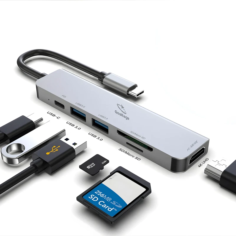 هاب 6 پورت USB-C گلتیج مدل HU01